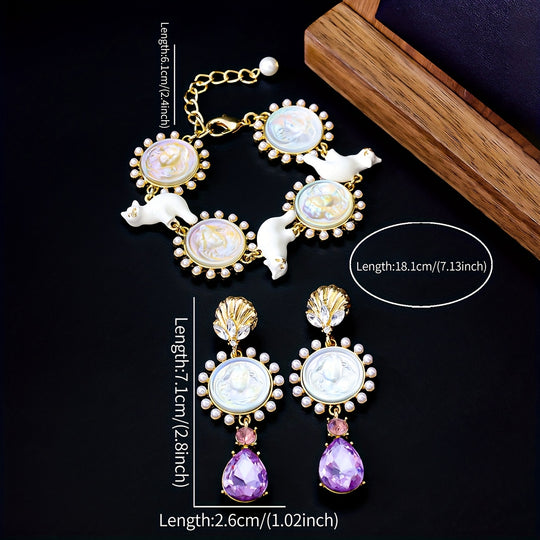 Exquisite Face Teardrop Earrings