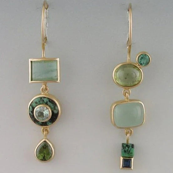 Fashionable Green Drop Earrings