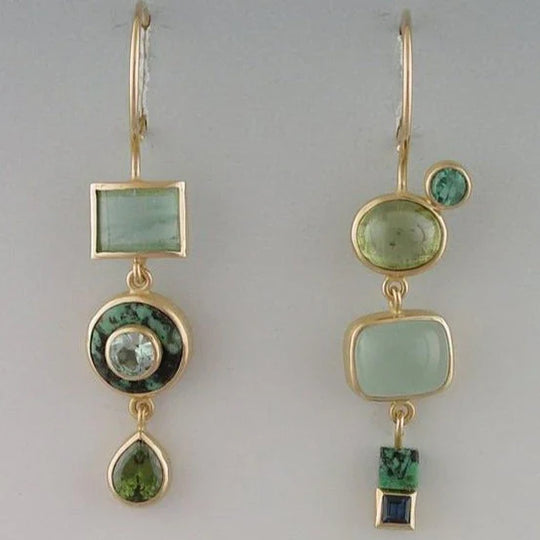 Fashionable Green Drop Earrings