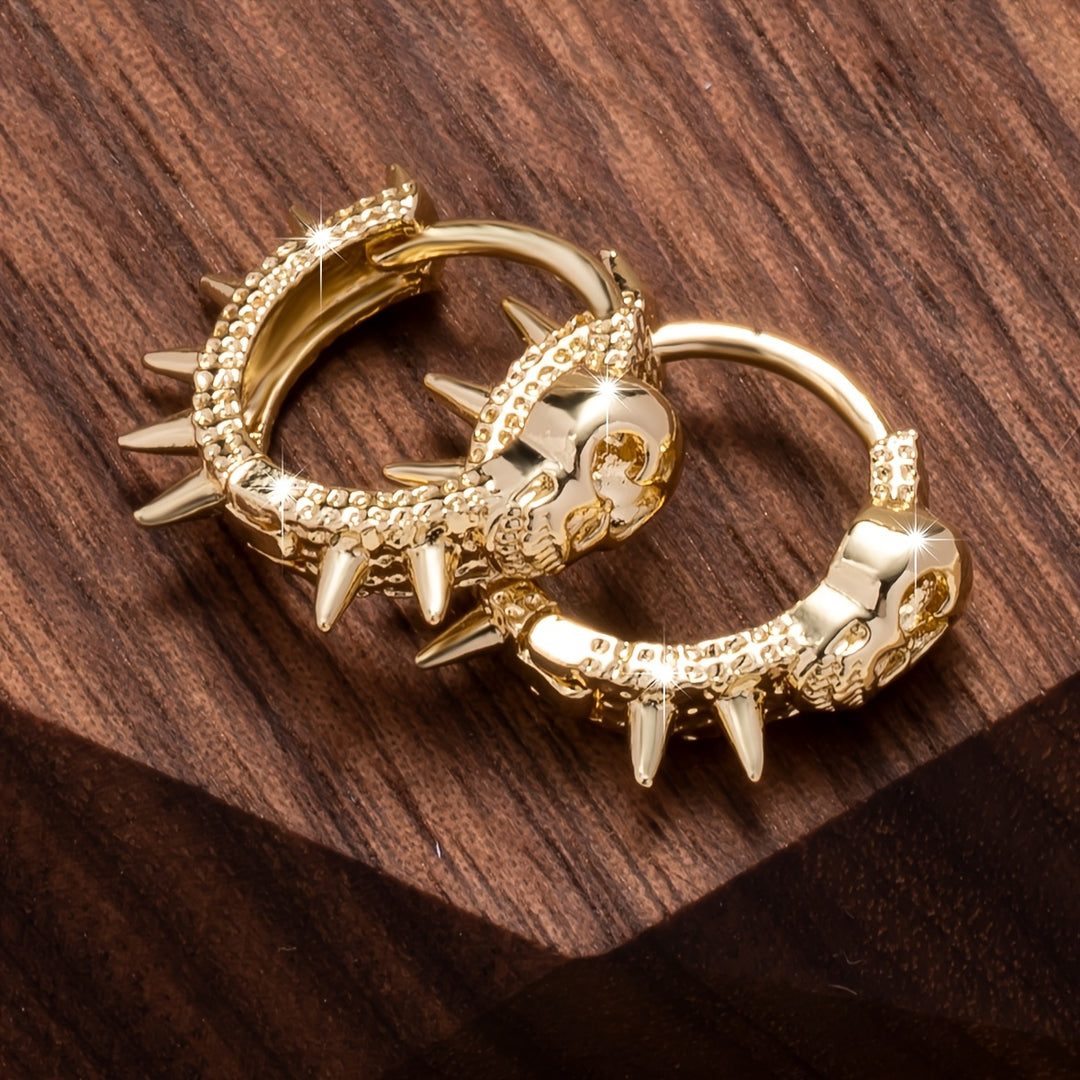 Elegant Skull Hoop Earrings