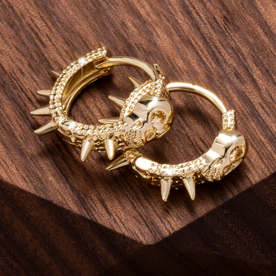 Elegant Skull Hoop Earrings