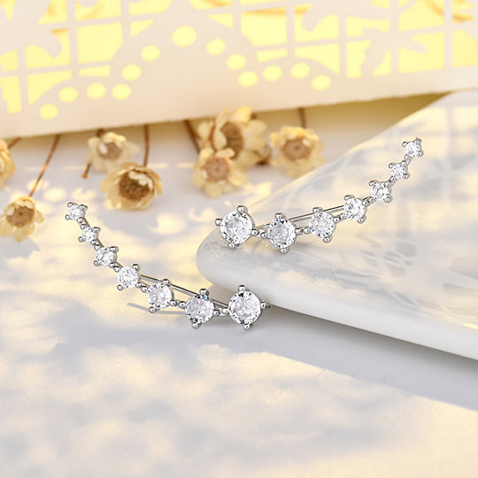 Stylish Seven Stone Design Earrings