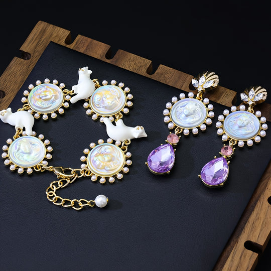Exquisite Face Teardrop Earrings