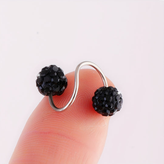 Sparkling Double Sphere Stud Earrings