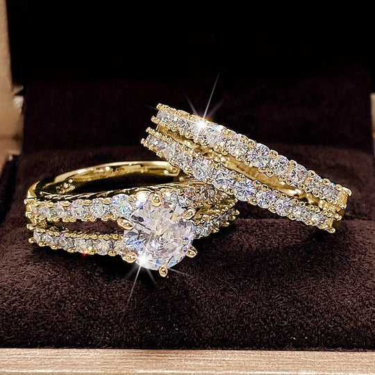 2-Piece Zirconia Engagement Ring
