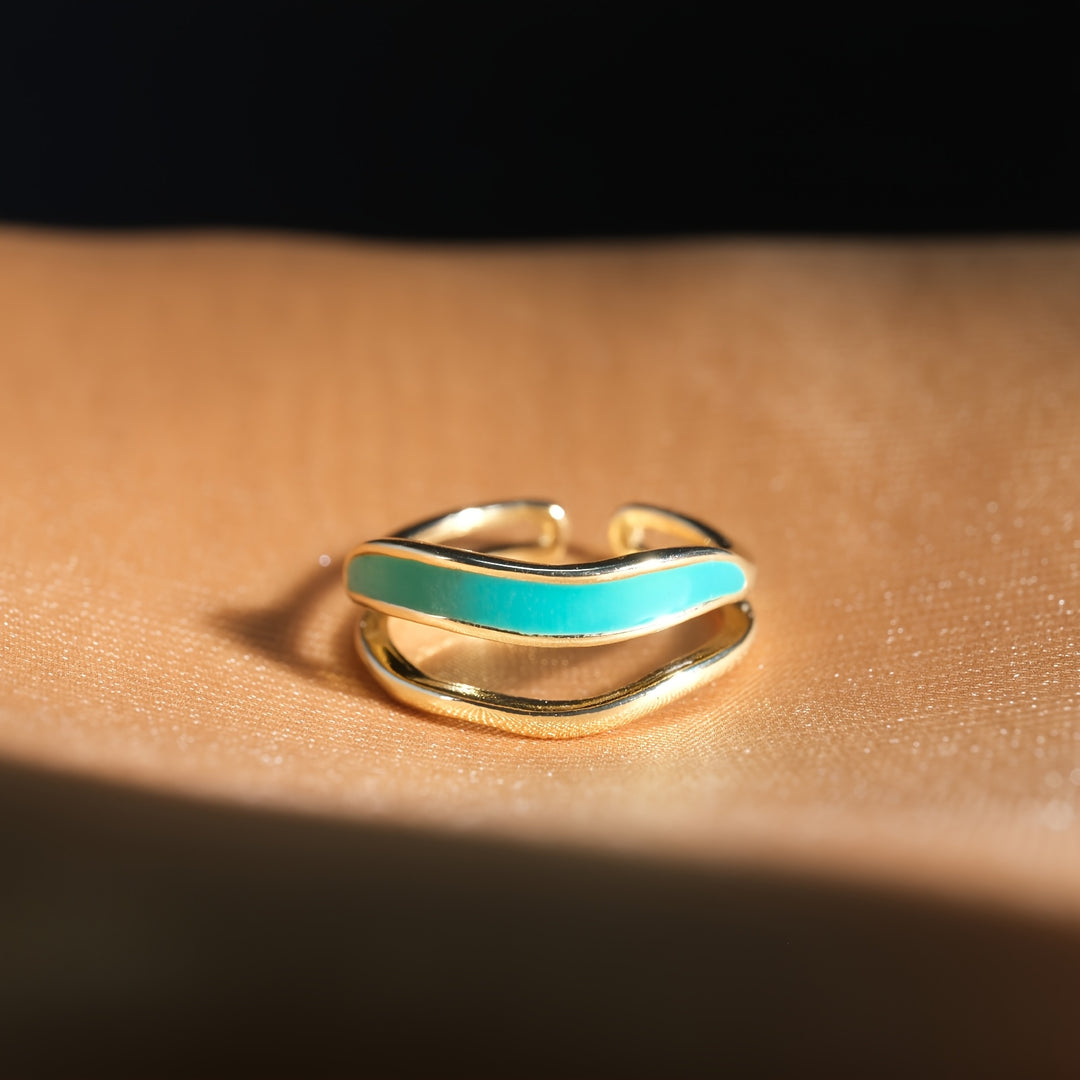Adjustable Retro Double Layer Open Ring
