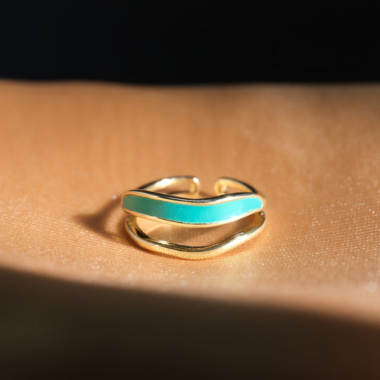 Adjustable Retro Double Layer Open Ring